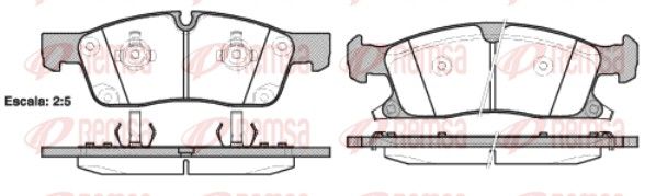 Brake Pad Set, disc brake REMSA 1430.02