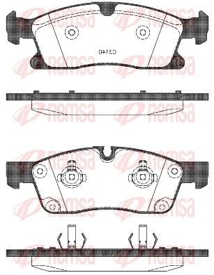 Brake Pad Set, disc brake REMSA 1430.10