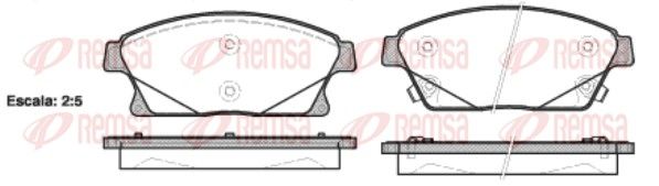 Brake Pad Set, disc brake REMSA 1431.02