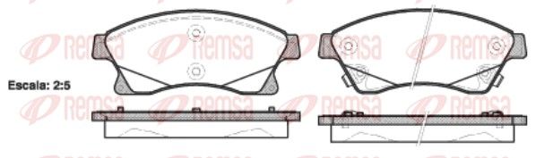 Brake Pad Set, disc brake REMSA 1431.12