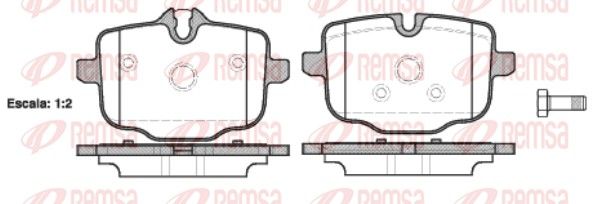 Brake Pad Set, disc brake REMSA 1433.00