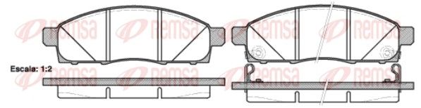 Brake Pad Set, disc brake REMSA 1434.02