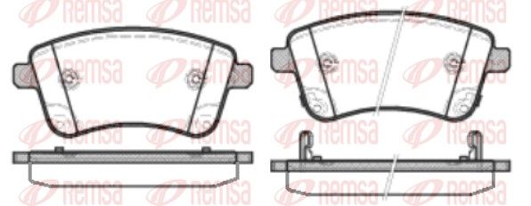 Brake Pad Set, disc brake REMSA 1435.02