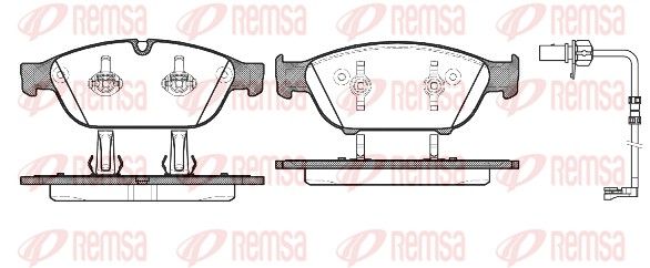 Brake Pad Set, disc brake REMSA 1441.12