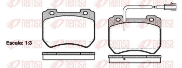 Brake Pad Set, disc brake REMSA 1444.01