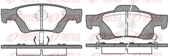 Brake Pad Set, disc brake REMSA 1446.02