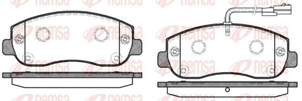 Brake Pad Set, disc brake REMSA 1449.01