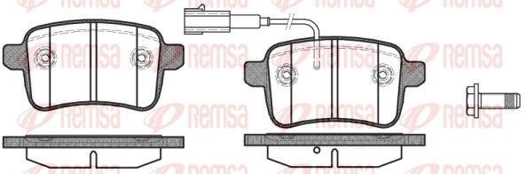 Brake Pad Set, disc brake REMSA 1450.02