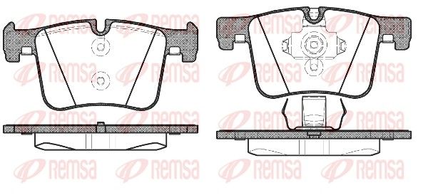 Stabdžių trinkelių rinkinys, diskinis stabdys REMSA 1457.00