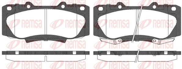 Brake Pad Set, disc brake REMSA 1468.02