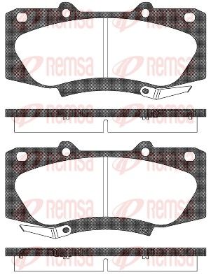 Brake Pad Set, disc brake REMSA 1468.04