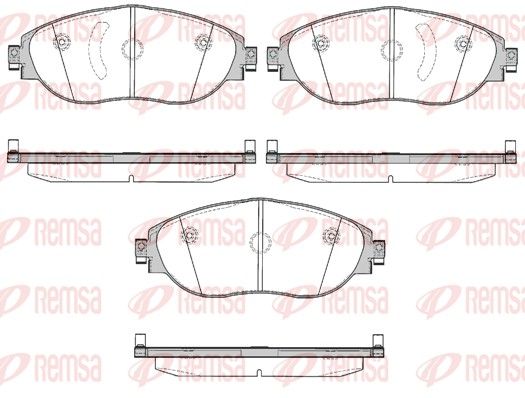 Brake Pad Set, disc brake REMSA 1470.00