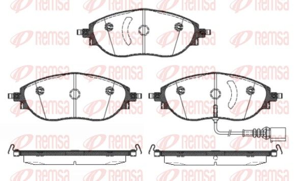 Brake Pad Set, disc brake REMSA 1470.01