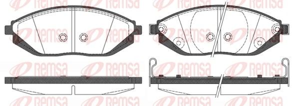 Brake Pad Set, disc brake REMSA 1472.02