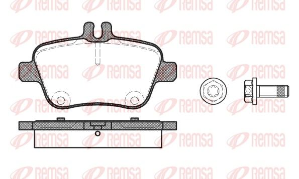 Brake Pad Set, disc brake REMSA 1477.00