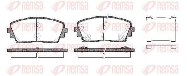 Brake Pad Set, disc brake REMSA 1481.02