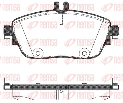 Brake Pad Set, disc brake REMSA 1485.08