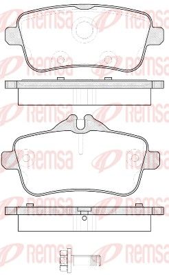 Brake Pad Set, disc brake REMSA 1503.00