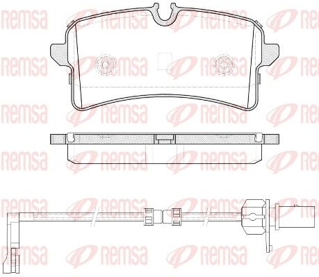 Brake Pad Set, disc brake REMSA 1505.12