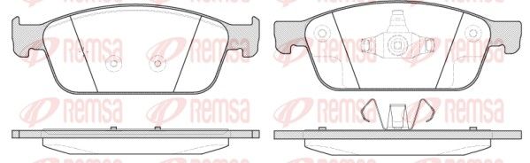 Brake Pad Set, disc brake REMSA 1510.10