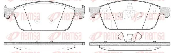 Stabdžių trinkelių rinkinys, diskinis stabdys REMSA 1510.10