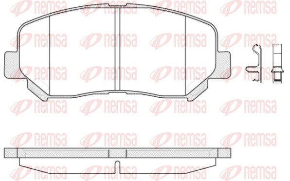 Brake Pad Set, disc brake REMSA 1513.02