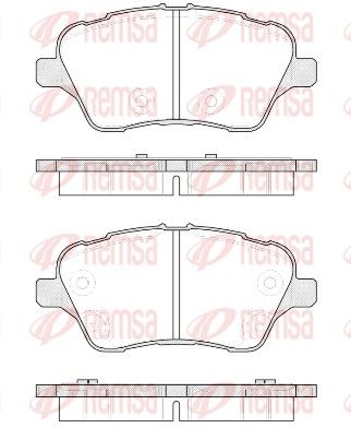 Brake Pad Set, disc brake REMSA 1514.00