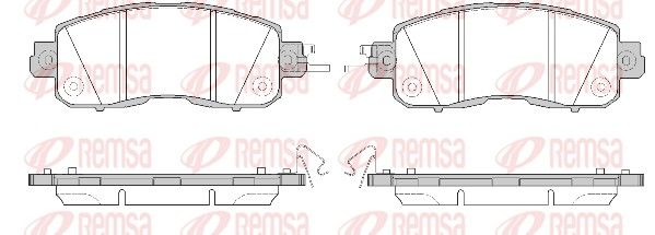 Brake Pad Set, disc brake REMSA 1517.04