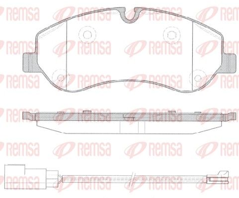 Brake Pad Set, disc brake REMSA 1520.02