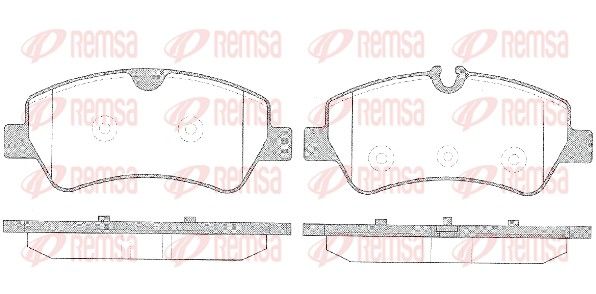 Brake Pad Set, disc brake REMSA 1521.00