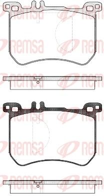 Brake Pad Set, disc brake REMSA 1533.00