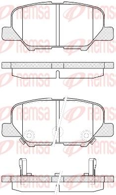 Brake Pad Set, disc brake REMSA 1536.02