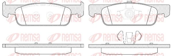 Stabdžių trinkelių rinkinys, diskinis stabdys REMSA 1540.00