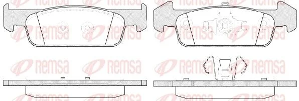 Stabdžių trinkelių rinkinys, diskinis stabdys REMSA 1540.10