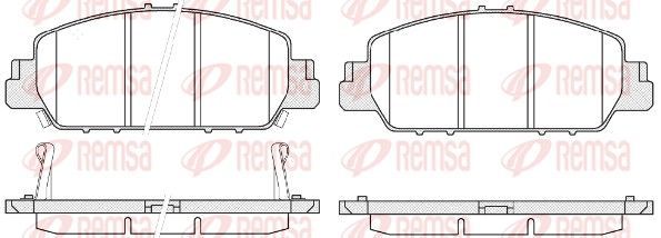 Brake Pad Set, disc brake REMSA 1548.02