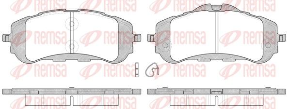 Brake Pad Set, disc brake REMSA 1559.00