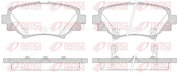 Комплект гальмівних накладок, дискове гальмо REMSA 1570.02