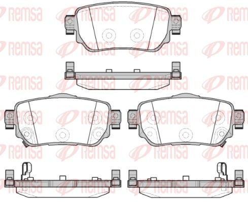 Brake Pad Set, disc brake REMSA 1582.02