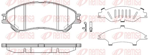 Brake Pad Set, disc brake REMSA 1589.02