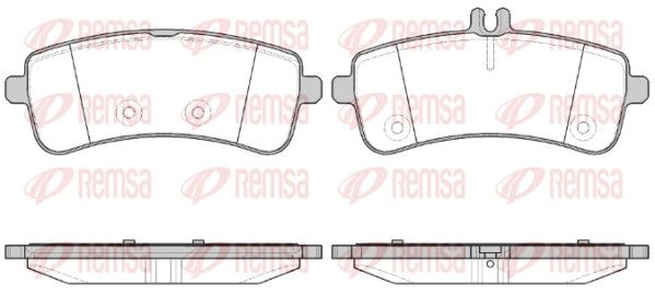 Brake Pad Set, disc brake REMSA 1594.00