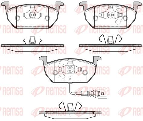 Brake Pad Set, disc brake REMSA 1601.01