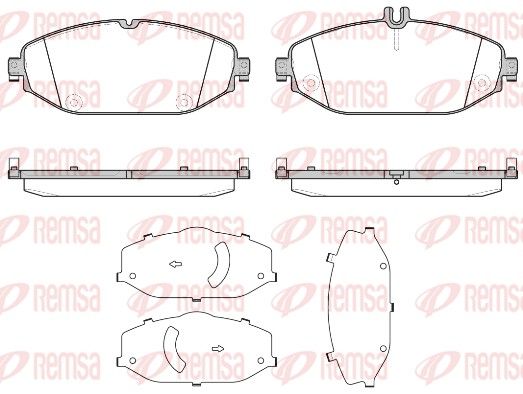 Brake Pad Set, disc brake REMSA 1618.00