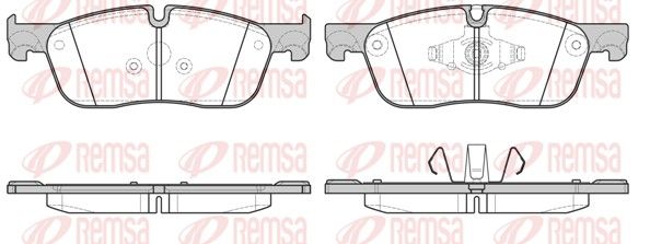 Stabdžių trinkelių rinkinys, diskinis stabdys REMSA 1633.00