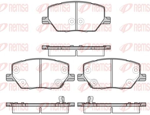 Brake Pad Set, disc brake REMSA 1640.02