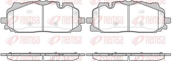 Brake Pad Set, disc brake REMSA 1667.00