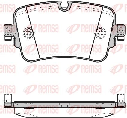 Brake Pad Set, disc brake REMSA 1668.08