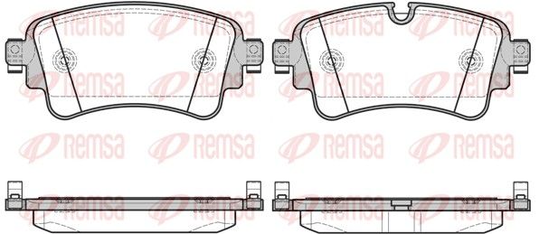 Brake Pad Set, disc brake REMSA 1669.08