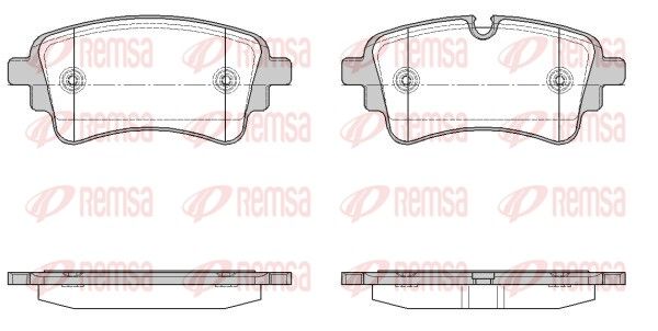 Brake Pad Set, disc brake REMSA 1669.10