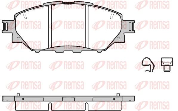 Brake Pad Set, disc brake REMSA 1671.04