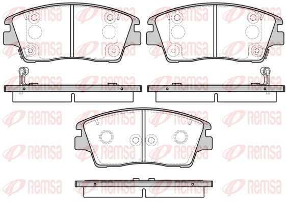 Brake Pad Set, disc brake REMSA 1676.02